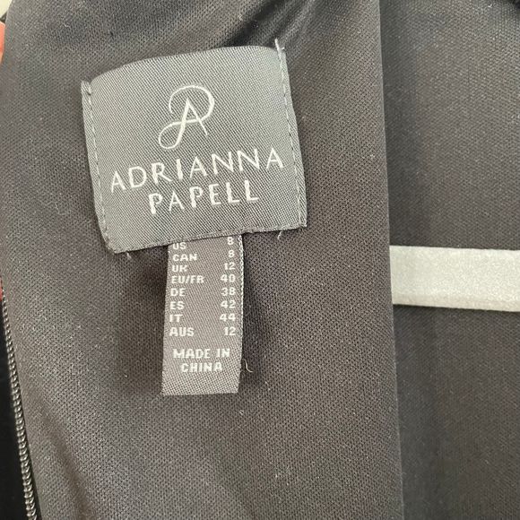 Adrianna Papell Velvet Top Fit and Flare Pleated
Chiffon Skirt Dress Size 8 - Picture 8 of 9